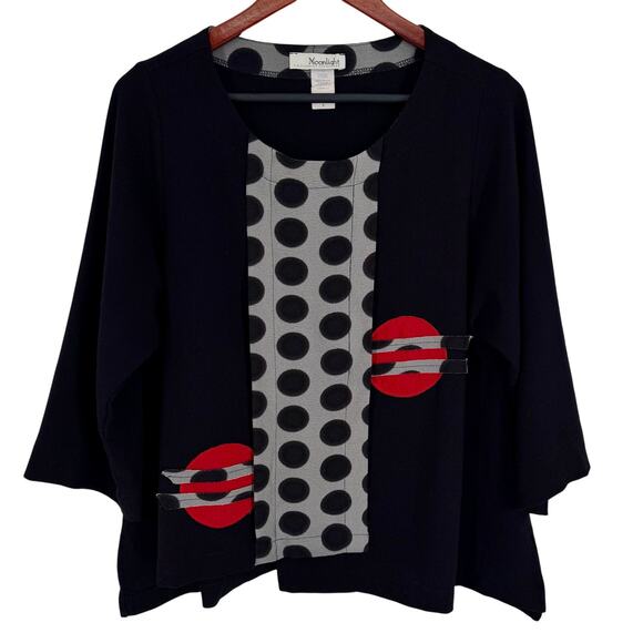 Moonlight by Y & S Small Wearable Art to Wear Artsy Shirt Top Abstract Unique - Picture 1 of 6